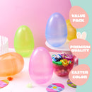 12Pcs Jumbo Clear Glitter Plastic Easter Eggs Fillable Hunt Basket Stuffers