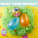 12Pcs Jumbo Clear Glitter Plastic Easter Eggs Fillable Hunt Basket Stuffers