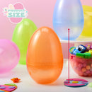 12Pcs Jumbo Clear Glitter Plastic Easter Eggs Fillable Hunt Basket Stuffers