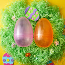 12Pcs Jumbo Clear Glitter Plastic Easter Eggs Fillable Hunt Basket Stuffers