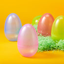 12Pcs Jumbo Clear Glitter Plastic Easter Eggs Fillable Hunt Basket Stuffers