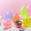 12Pcs Jumbo Clear Glitter Plastic Easter Eggs Fillable Hunt Basket Stuffers