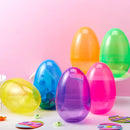 12Pcs Jumbo Clear Plastic Easter Egg Shells 7in