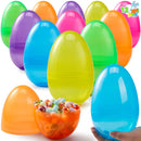 12Pcs Jumbo Clear Plastic Easter Eggs Fillable Hunt Basket Stuffers