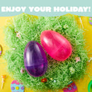12Pcs Jumbo Clear Plastic Easter Eggs Fillable Hunt Basket Stuffers
