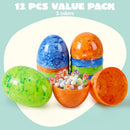 12Pcs Jumbo Marble Fillable Plastic Easter Eggs Hunt Basket Stuffers