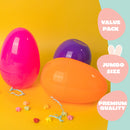 12Pcs Jumbo Plastic Easter Eggs Bright Colors Hunt Basket Stuffers