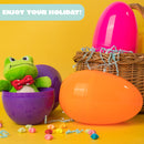 12Pcs Jumbo Plastic Easter Eggs Bright Colors Hunt Basket Stuffers