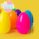 12Pcs Jumbo Plastic Easter Eggs Bright Colors Hunt Basket Stuffers