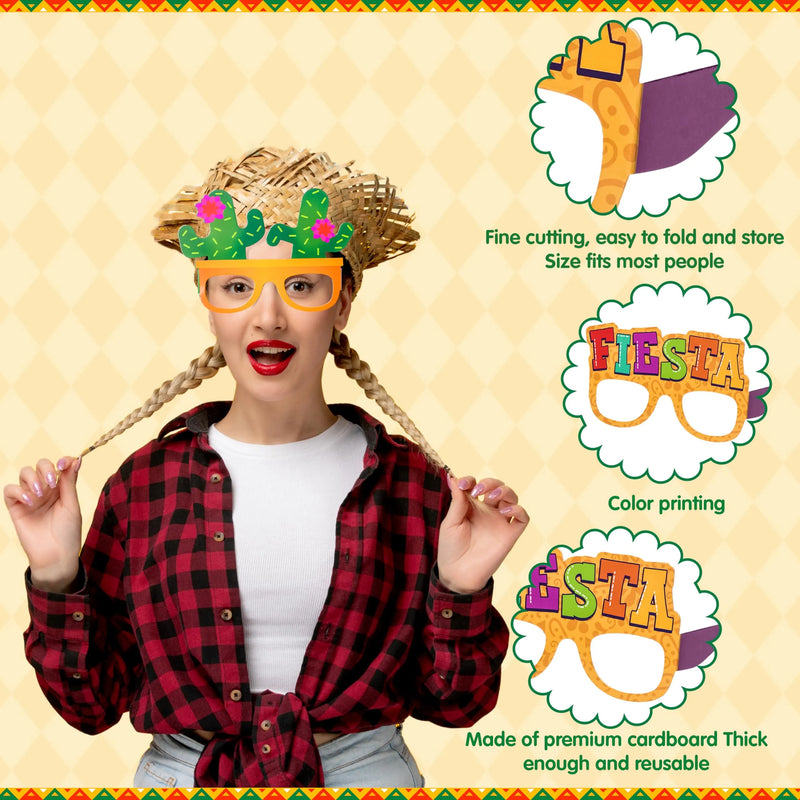 thumbnail image 2 of 36 Pcs Mexican Fiesta Party Glasses Mexican Party Paper Glasses 2 of 13