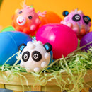 12Pcs Pre-Filled Easter Eggs with Animal Pop Balls for Kids Easter Egg Hunt