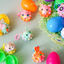 12Pcs Pre-Filled Easter Eggs with Animal Pop Balls for Kids Easter Egg Hunt