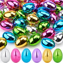 12Pcs Shiny Metallic Fillable Easter Eggs