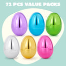 12Pcs Shiny Metallic Fillable Easter Eggs