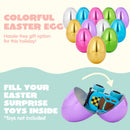 12Pcs Shiny Metallic Fillable Easter Eggs