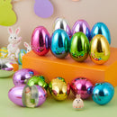 12Pcs Shiny Metallic Fillable Easter Eggs
