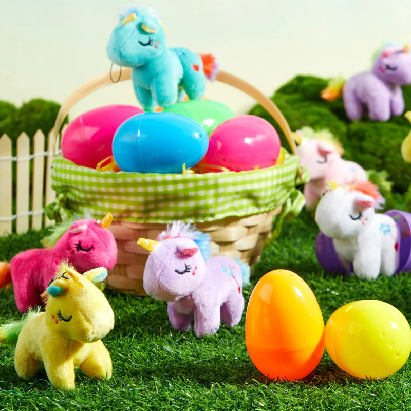 12Pcs Unicorn Plush Toys Prefilled Easter Eggs 2.25in