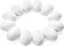 12 Pcs Unpainted White Wooden Easter Eggs for DIY Crafts & Party Favors