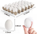 12 Pcs Unpainted White Wooden Easter Eggs for DIY Crafts & Party Favors