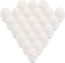 12 Pcs Unpainted White Wooden Easter Eggs for DIY Crafts & Party Favors