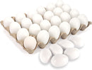 12 Pcs Unpainted White Wooden Easter Eggs for DIY Crafts & Party Favors