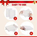 12 Pcs White Cardboard Xmas Gift Boxes include 6 Medium Size Boxes for Shirts
