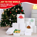 12 Pcs White Cardboard Xmas Gift Boxes include 6 Medium Size Boxes for Shirts