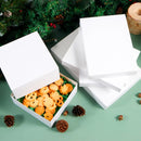 12 Pcs White Cardboard Xmas Gift Boxes include 6 Medium Size Boxes for Shirts