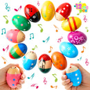 12 Pcs Wooden Egg Shakers Maracas for Party & Classroom