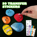 12 Rock Painting Kit- Glow in The Dark, 43 Pcs Arts and Crafts for Kids