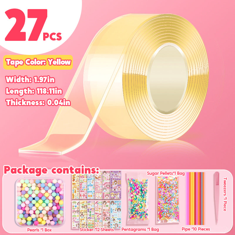 27Pcs Double Sided Magic Nano Tape Bubble Kit, 118.11″
