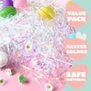 12oz (340g) Easter Iridescent Plastic Grass, Sparkly Shredded Paper for Easter Egg Hunt
