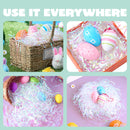 12oz (340g) Easter Iridescent Plastic Grass, Sparkly Shredded Paper for Easter Egg Hunt