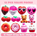 12pcs Valentines Slow Rising Squishy Toys