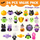 24 Pcs Halloween Mochi Squishy Toys