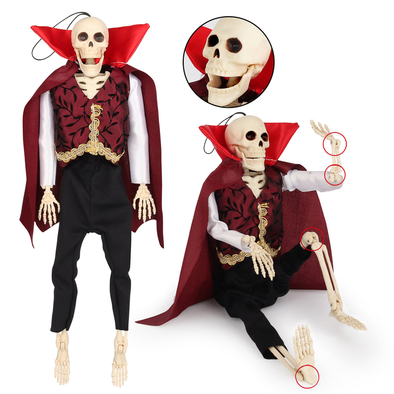 16" Halloween Skeleton Vampire