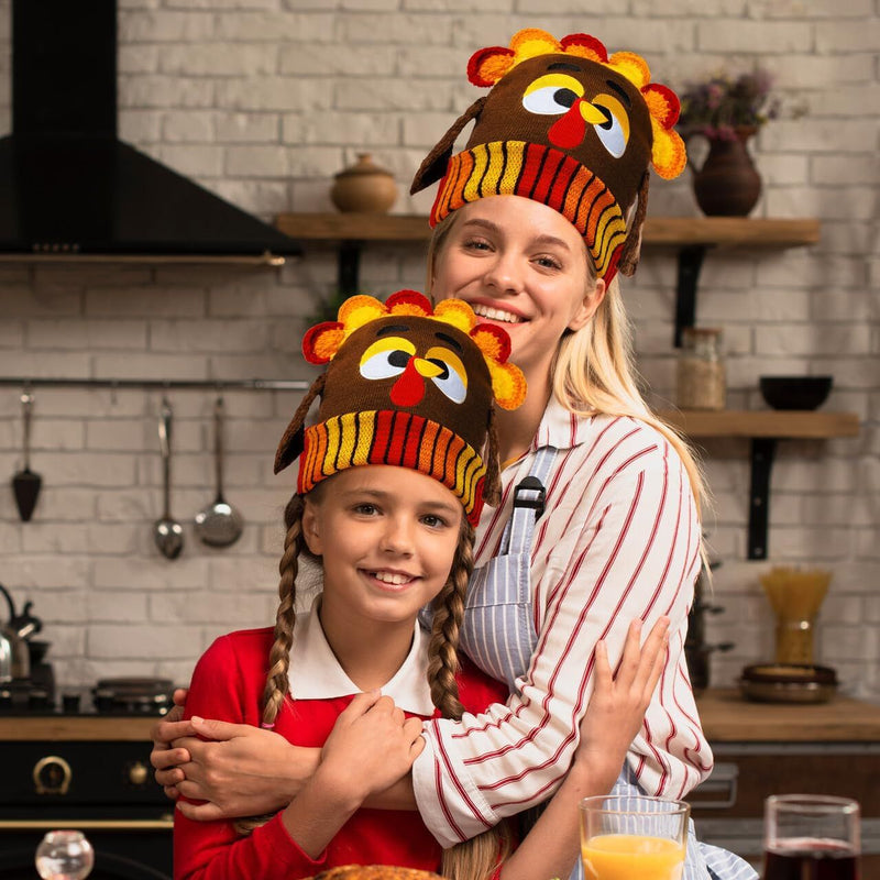 Thanksgiving Cute Pom Turkey Beanie Knitted Hat