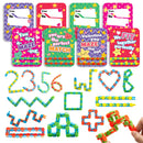 28Pcs Wacky Tracks with Kids Valentines Cards for Classroom Exchange Gifts