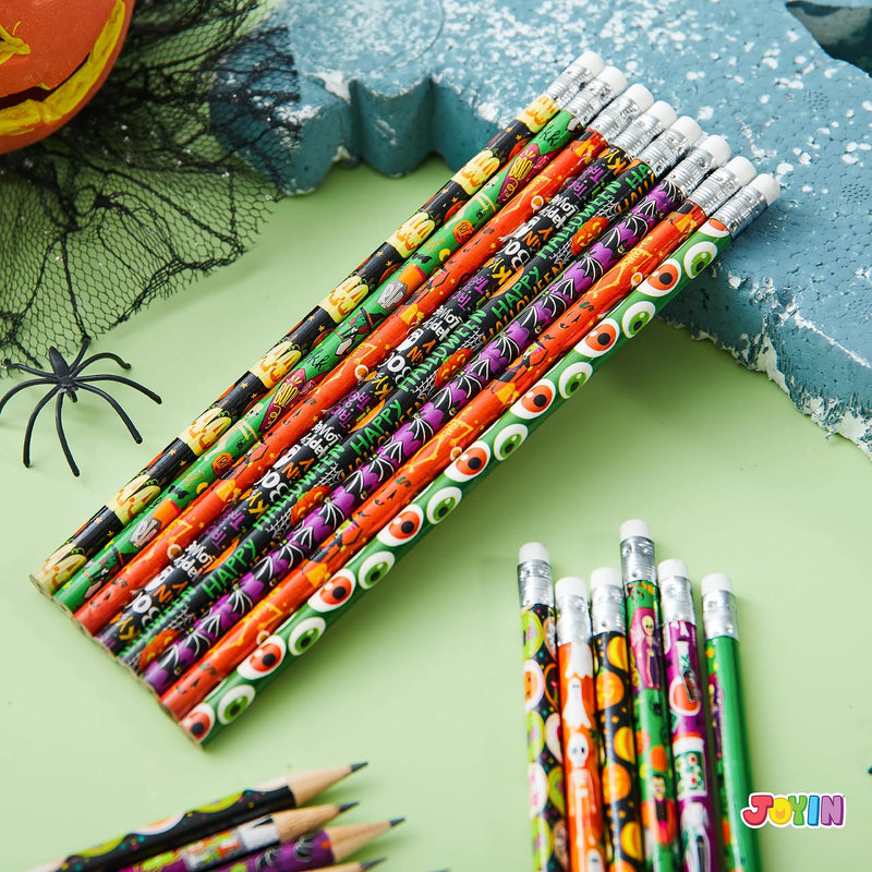 144 Pack Halloween Pencil with Eraser, 12 Design Halloween Themed Pencil Set