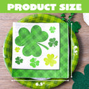 144Pcs St. Patrick’s Green Shamrock Plaid Napkins