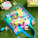 JOYIN 6 Pack Big Easter Bunny Gift Bags 13x13 Non-Woven Treat Bags for Kids Easter Party Supplies
