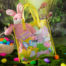 JOYIN 6 Pack Big Easter Bunny Gift Bags 13x13 Non-Woven Treat Bags for Kids Easter Party Supplies
