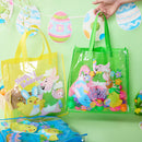JOYIN 6 Pack Big Easter Bunny Gift Bags 13x13 Non-Woven Treat Bags for Kids Easter Party Supplies