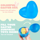 150Pcs 3.15in Colorful Bright Plastic Easter Egg Shells
