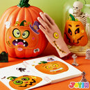 48PCS Halloween Pumpkin Make-a-face Sticker Sheets