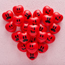 15pcs Valentines Day Heart Shaped Happy Face Ball 3in