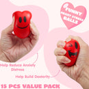 15pcs Valentines Day Heart Shaped Happy Face Ball 3in