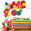 96Pcs Mexican Fiesta colorful Party Decoration Supplies with balloons
