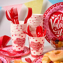 168Pcs Valentine’s Day Tableware Set Party Supplies for Kids