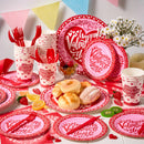 168Pcs Valentine’s Day Tableware Set Party Supplies for Kids